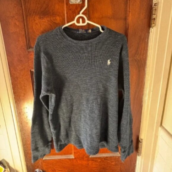 Polo Ralph Lauren M’s Classic Fit, Soft Touch XL Textured Blue LSS. EUC. - Picture 1 of 10